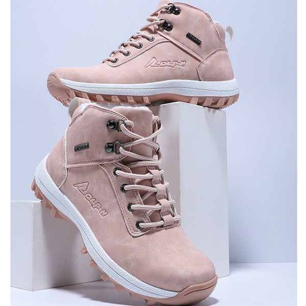 

winter new mens womens waterproof high cotton shoes mens, Black