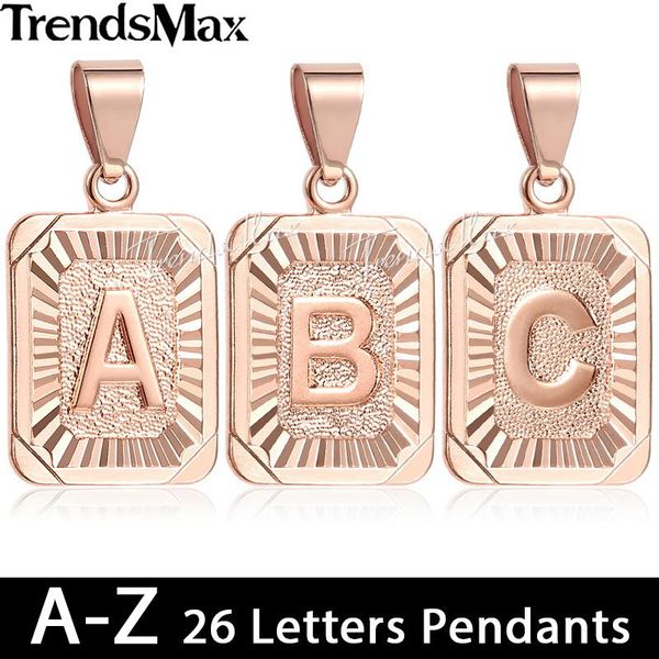 

trendsmax a-z 26 буквы подвески 585 розовое золото серебро цвет подвески для женщин мужчины девушки 2018 мода ювелирные подарки kgpm12 gzjrt, Silver