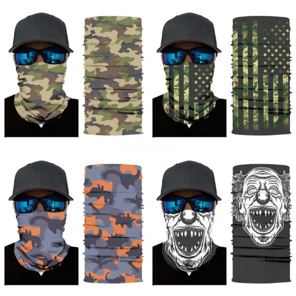 

outdoor sports bicycle riding headband men women's turban magic skull scarf sun protection running magic face skull scarf#473, Blue;black