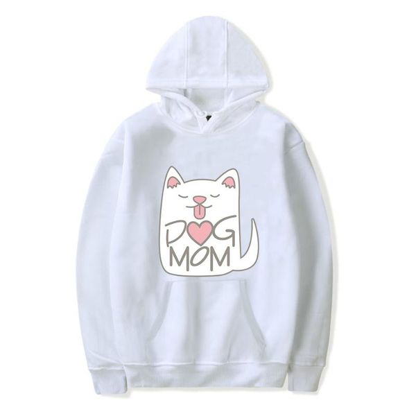 

print dog mom hoodies sweatshirt men/women long sleeve fahion casual harajuku hooded cotton pullover kpop sweatshirts boys/girls, Black