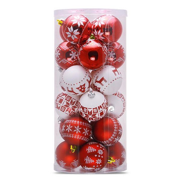 

24pcs/lot christmas tree decor ball hanging home party ornament decor packaging christmas merry decoration