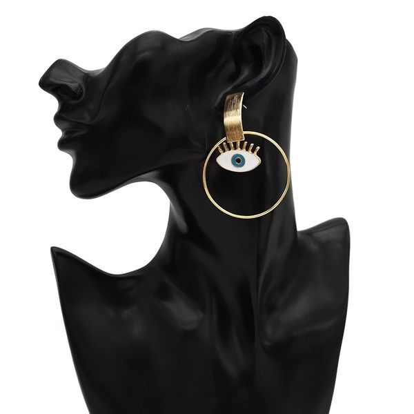 

big eyes metal earring fashion trend suitable for ladies party holiday jewelry gift, Silver