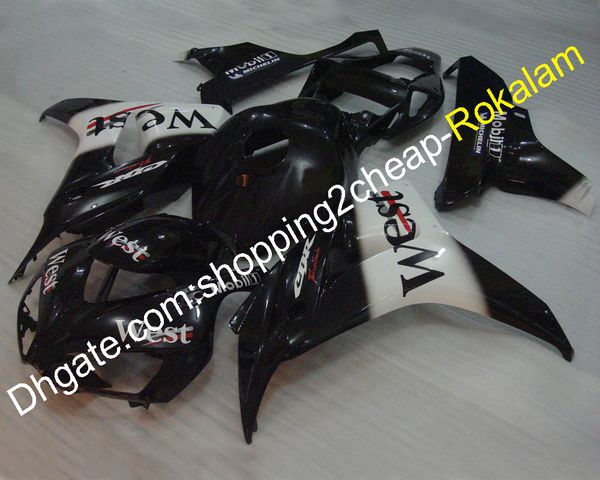 

motorbike body work parts cbr1000rr cbr 1000 1000rr rr 06 07 2006 2007 black white fairing aftermarket kit (injection molding)