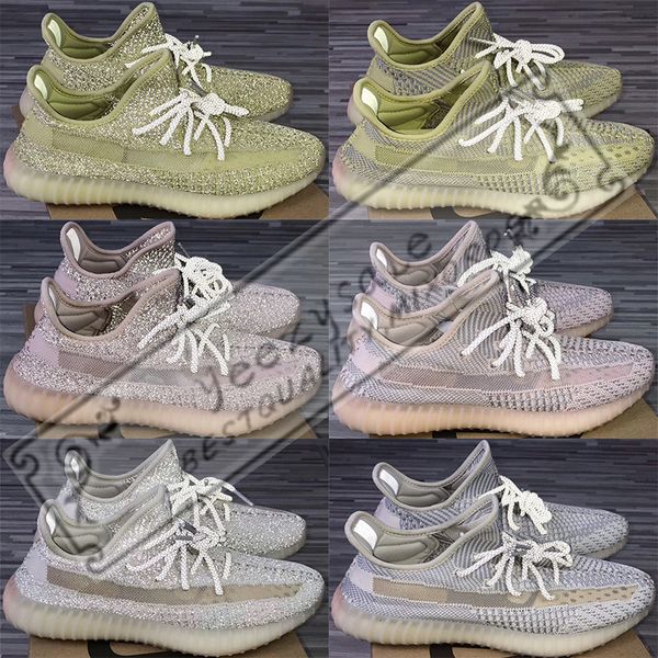 

3m static black reflective kanye west antlia synth lundmark gid glow true form clay zebra cream white running shoes designer sneakers 5-13