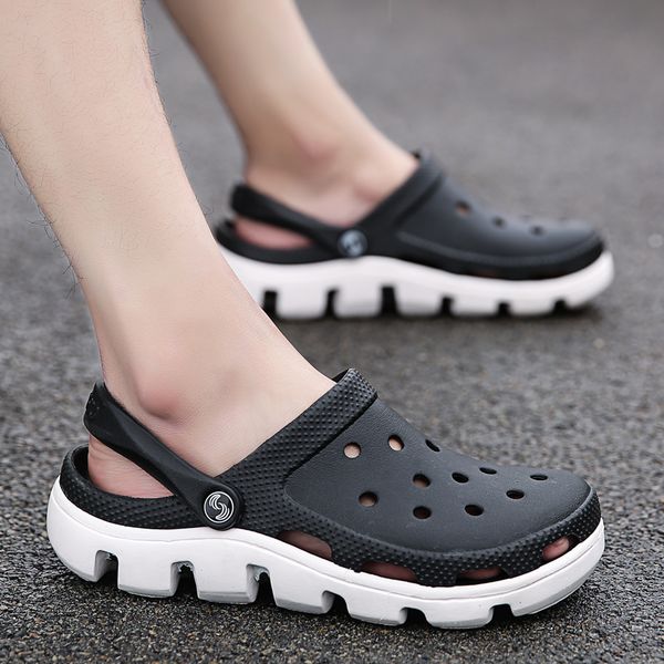 

afanti summer shoes / garden shoes / man slippers (td018, Black