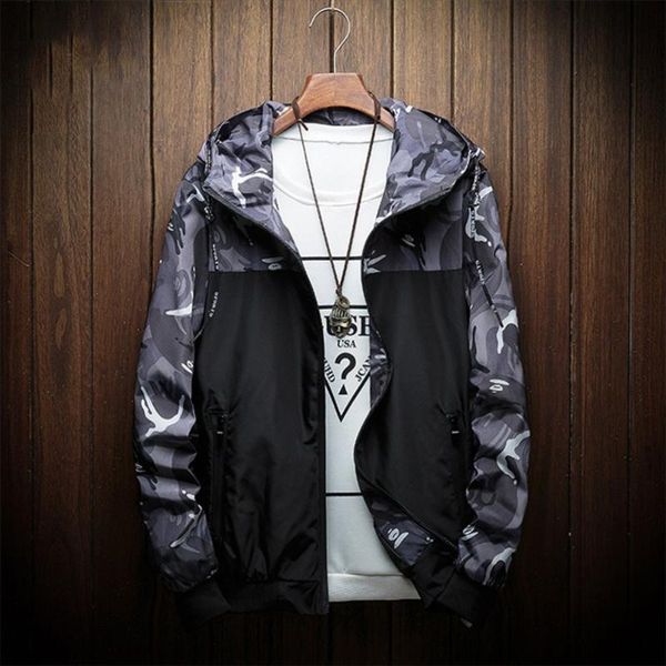 

новая осень с капюшоном bomber jacket men hip hop тонкий фитнес бейсбольные куртки пальто мужская ветровка плюс размер 4xl moletom, Black;brown