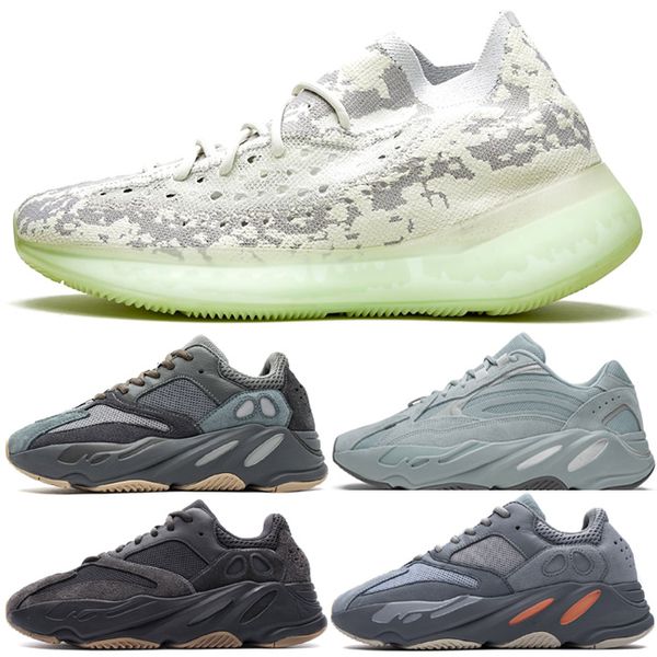 

all-new kanye west 700 v2 carbon blue hospital black shoes mens sneaker vanta inertia mauve v3 azael wave runner magnet static salt, White;red