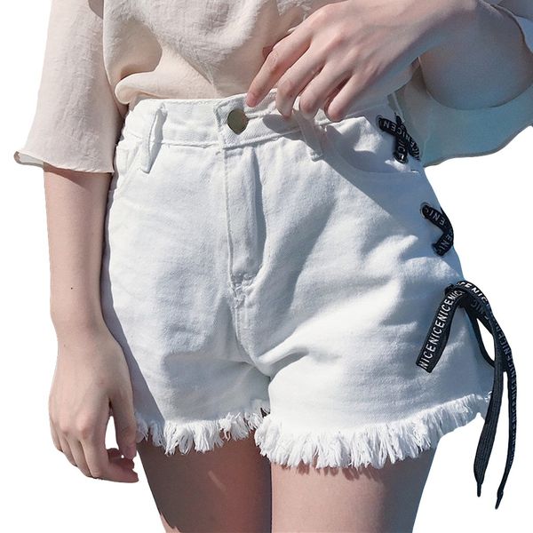 

2019 women pants women summer casual high waisted short mini button short pants black white shorts 320, Blue