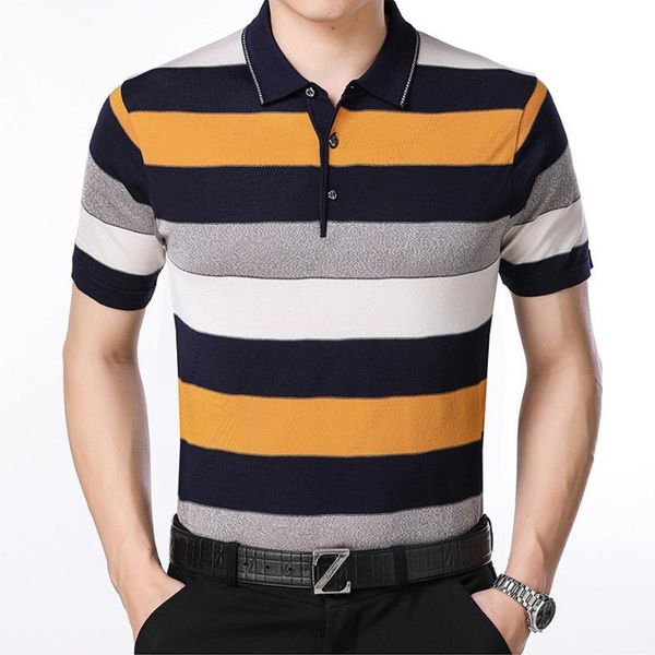 

mens cotton shirt pullover short sleeve for summer fresh striped fashion business casual bo25661224, White;black