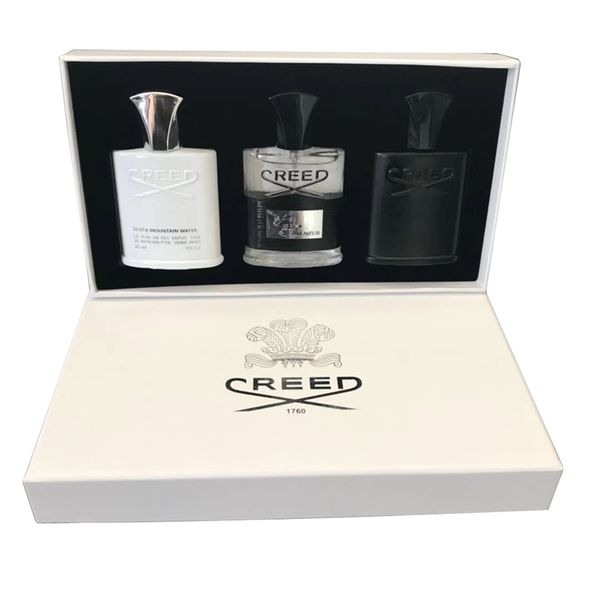 

Top quality ! Creed Cologne perfume 30ml*3 Creed Aventus Green Irish and Silver Water mini set long lasting and high fragance free ship
