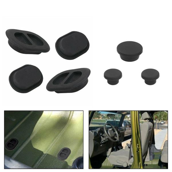 

areyourshop 7 pcs small rubber floor drain plugs pan body plug for wrangler jk 2007-2017 body plug car-styling parts