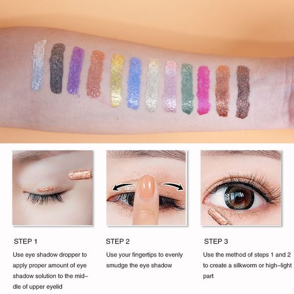 

eye shadow liquid glitter long lasting makeup cosmetics waterproof for women mdf