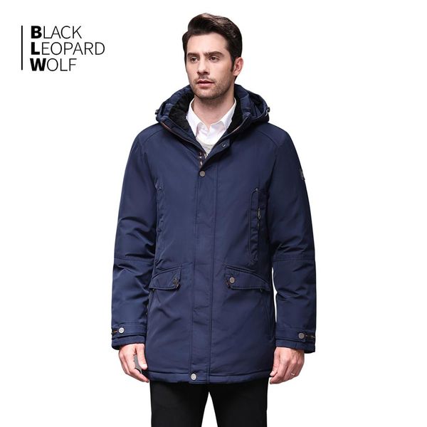 

blackleopardwolf bl-1052 2019 winter jacket men fashion coat thik parka men alaska windproof detachableÂ outwear young x, Black