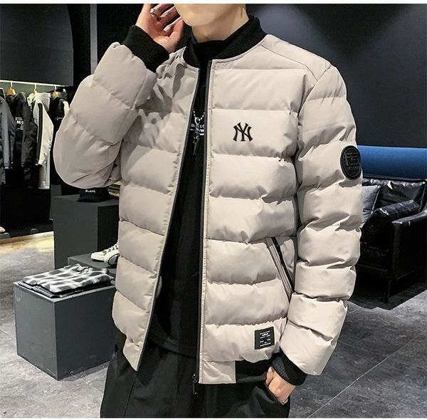 

новый бренд мужчин хлопка куртки конструктора ny winter вниз пальто толстые теплый марка letters вышивки мужчины повседневная роскошные спор, Black