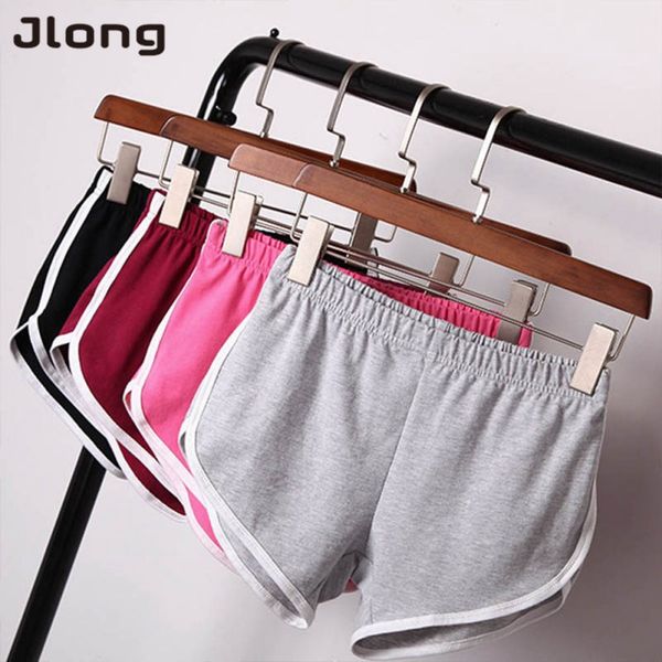 

summer street fashion shorts women elastic waist short pants women all-match loose solid soft cotton casual short femme, White;black