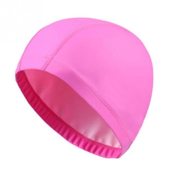2019 Waterproof Swimming Cap Pu Coating Cover Protect Ears Long