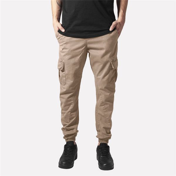 

men fashion trouser pants pure gym drawstring long distressed pencil pants 2021 men sport short casual streetwear fitness new eiagu, Black