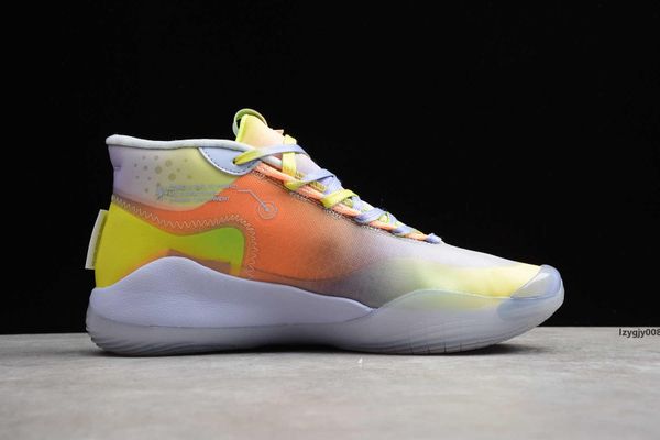 

2019 new fashion kevin durant 12 xii high kd 35 warriors home blue yellow mens basketball shoes men sports shoes kd12 sneakers size 7-12