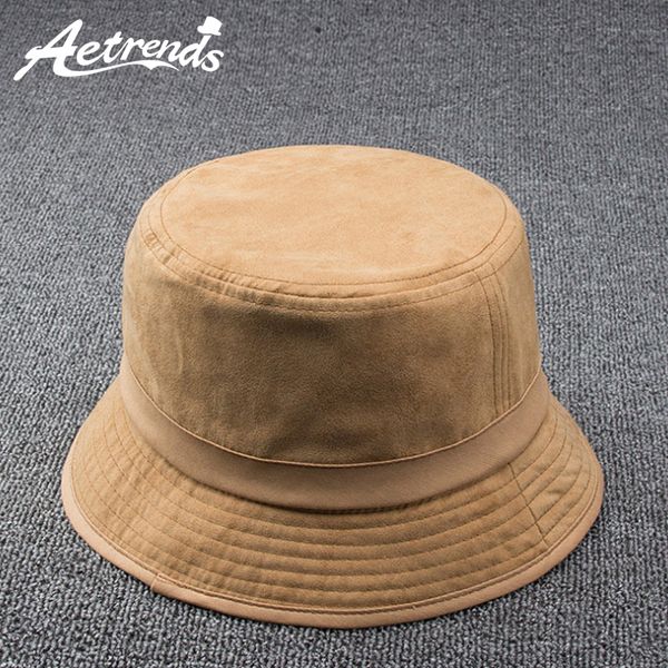 

aetrends] suede feel bucket hats for men women outdoor fishing caps z-6334