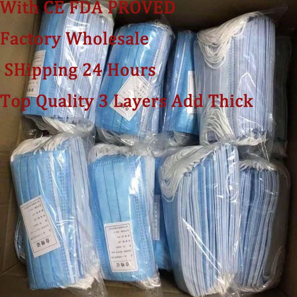 

disposable face masks 3 layers dustproof mask anti-dust mask with ce/fda proved fast shipping in 24 hours by dhl/ups/fedex