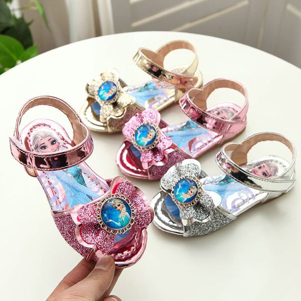

princess fashion new brand kids shoes butterfly girls shoes footwear beautiful children casual sandals, Black;red