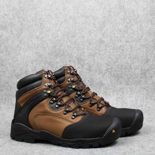 

men outdoor hiking boots mens cowhide leather steel toe waterproof hunting trekking welding shoes working boots plus size