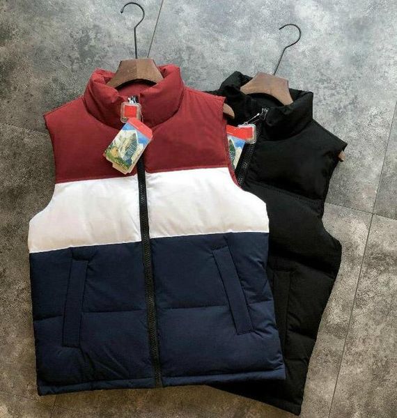 

face designer жилеты зимняя пара рукавов вниз жилет для mens фирменные куртки с letters роскошные мужские женские жилеты одежда s-3xl севера, Black;white