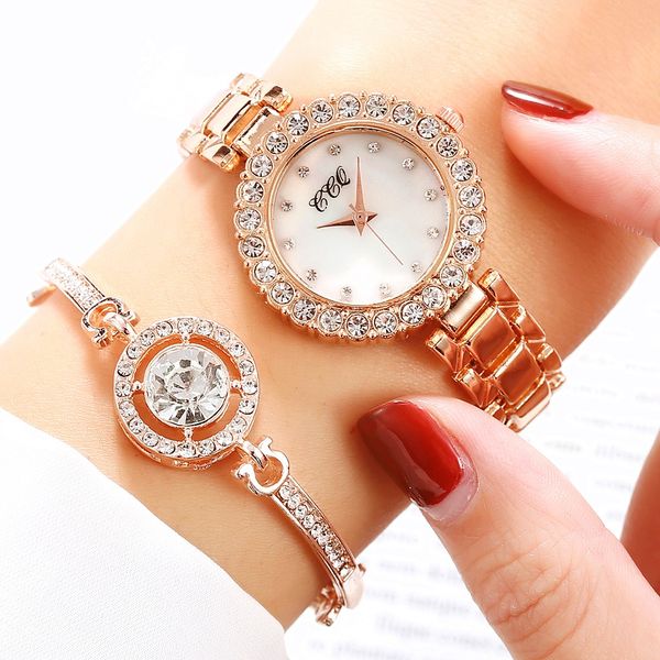 

ccq brand bracelet watches set luxury women geometric bangle quartz clock ladies wrist watches for valentine's day gift, Slivery;brown
