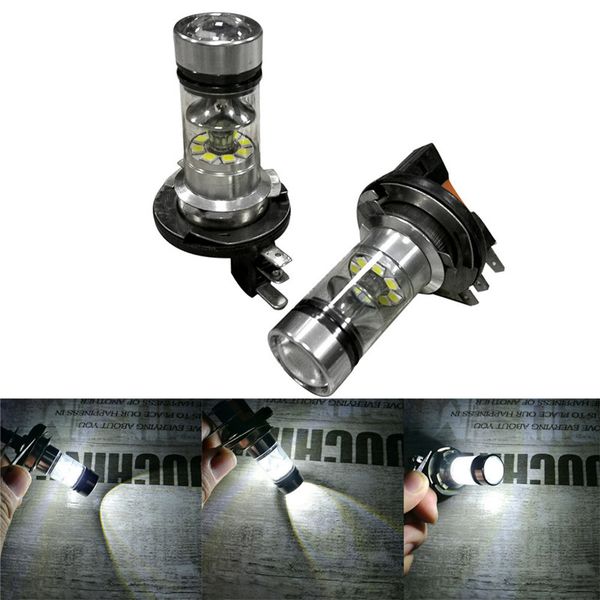 

universal led fog lights 2 x h15 6500k 100w 20led hid white 2323 fog driving light bulbs