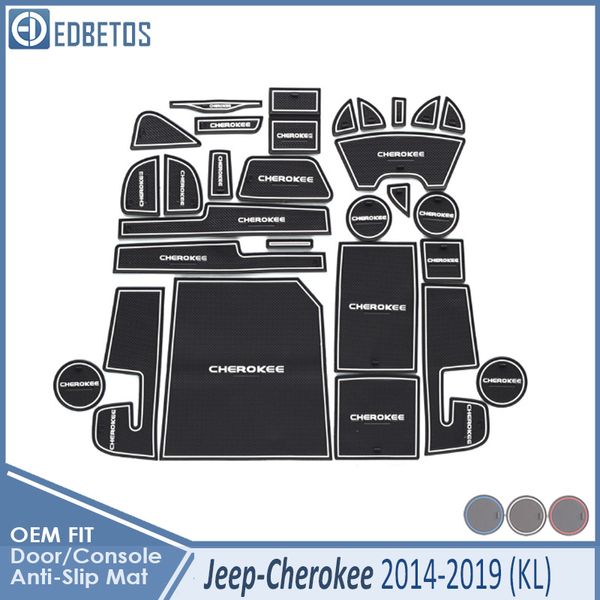 

car gadget pad for cherokee kl 2014 2015 2016 2017 2018 2019 accessories gel pad rubber gate slot mat cup mats tapis voitur