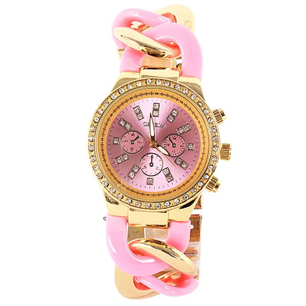 

retail wholesales women crystal quartz stainless steel analog wrist bracelet watches, Slivery;brown