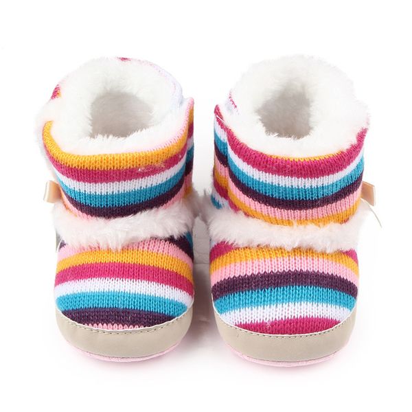 

winter newborn baby rainbow baby girl shoes toddler first walkers cotton boots soft cotton warm prewalker