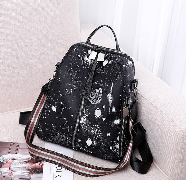 

fashion designer backpack women backpacks girls with double zipper embroidered flowers dragonfly colleage bags ladies travel backpack