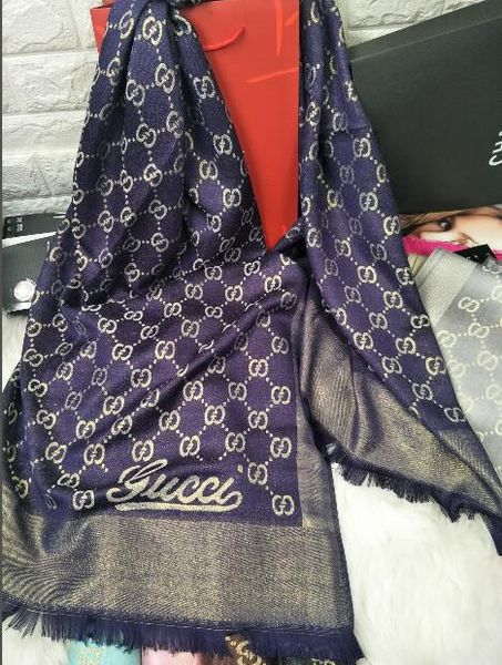 

silk scarf brand scarf ladies soft super luxury winter cashmere scarf pashmina for women brand design mens warm plaid 180x70, Blue;gray