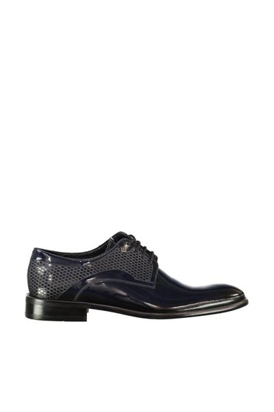 

derimod genuine leather navy blue men 's shoes, Black