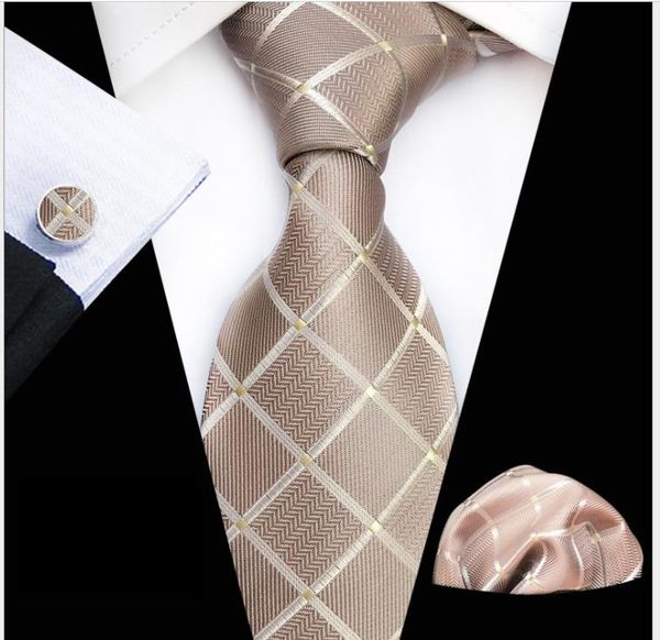 

chequered suit men's tie pocket scarf cuff three-piece suit, Blue;purple