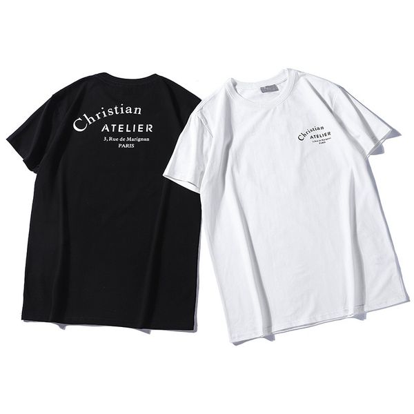 

Summer cotton t hirt tee cat head print treet luxury black white 615