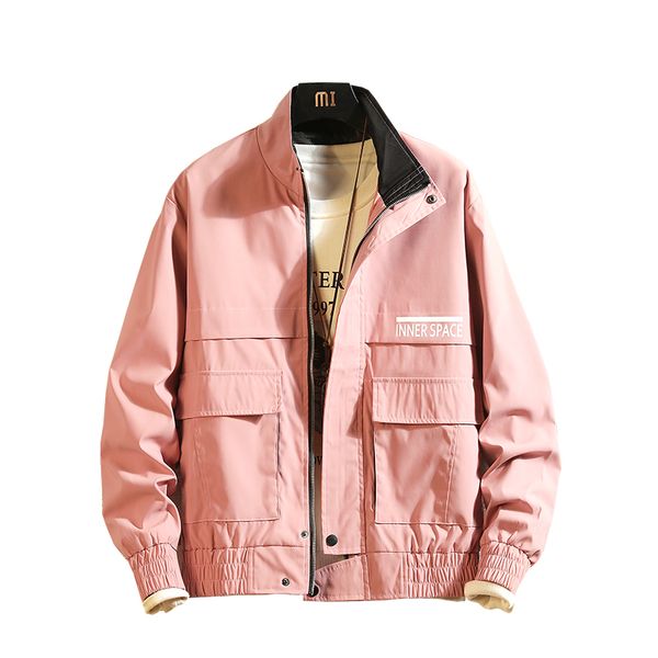 

2020 весенняя мода новая куртка мужчины streetwear bomber jacket pink куртки мужские пальто причинная высокого качества марка tops мужской p, Black;brown