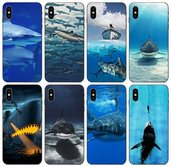

tongtrade] ocean fish sharks case for iphone 11 pro 8 7 6s 6p 5s 5 max x xs samsung s2 s3 s4 s5 honor 7 lite lg q6 q7 q8 case