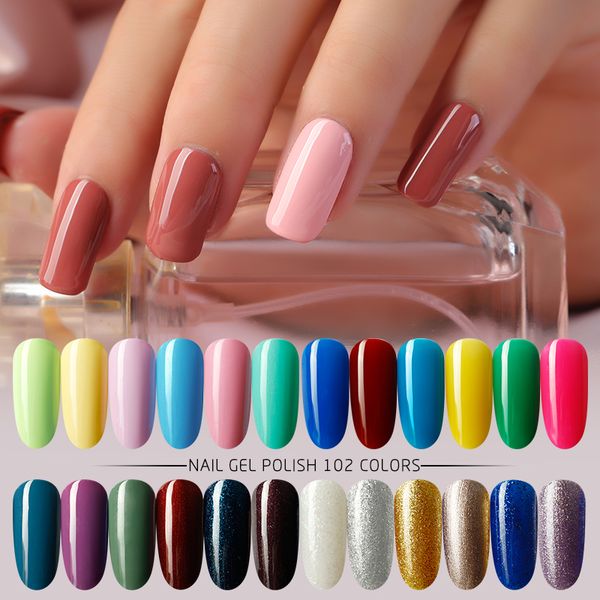 

mshing99 gel nail polish 8ml nail gel manicure uv led color polish soak off varnish no wipecoat and base coat, Red;pink