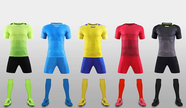 

discount men training football sets with shorts uniforms reversible football jerseys for that home and away look kits sports b42-01, Blue;black