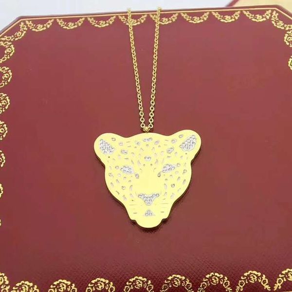 

titanium steel tiger head necklace silver gold pendant necklaces punk for women men gift jewelry