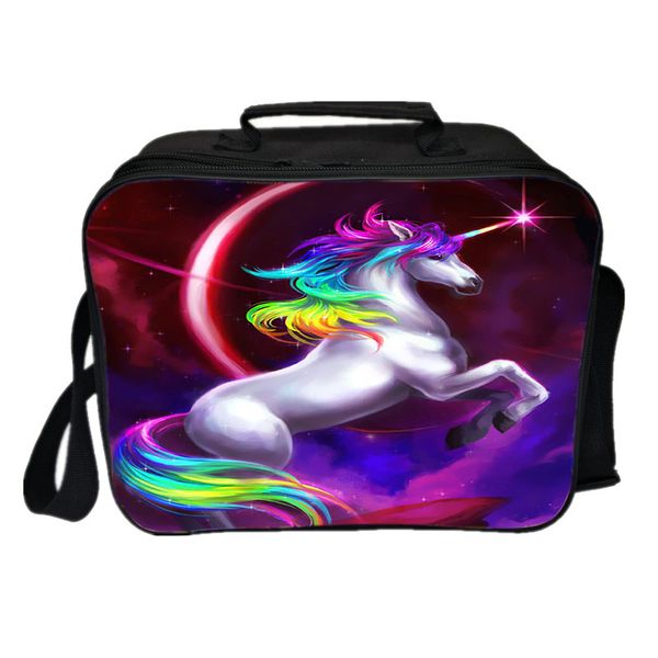 

new cute unicorn picnic lunch bag men women boys girls fashion cooler bag insulation student worker beautiful lunch
