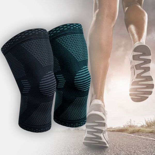 

sports knee pads non-slip breathable running climbing basketball fitness nylon sports knee pads, Black;gray