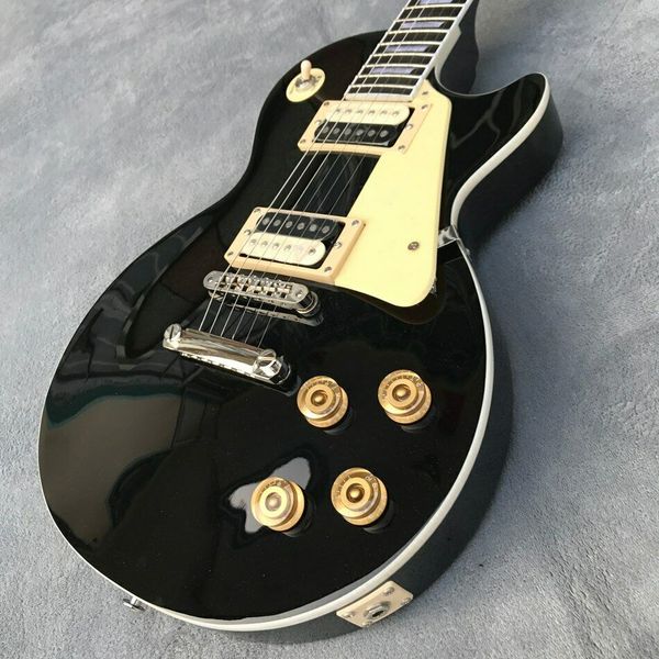 

Cu tom hop black 1959 r9 electric guitar fret binding ebony fretboard two zebra pickup chrome hardware china electric guitar