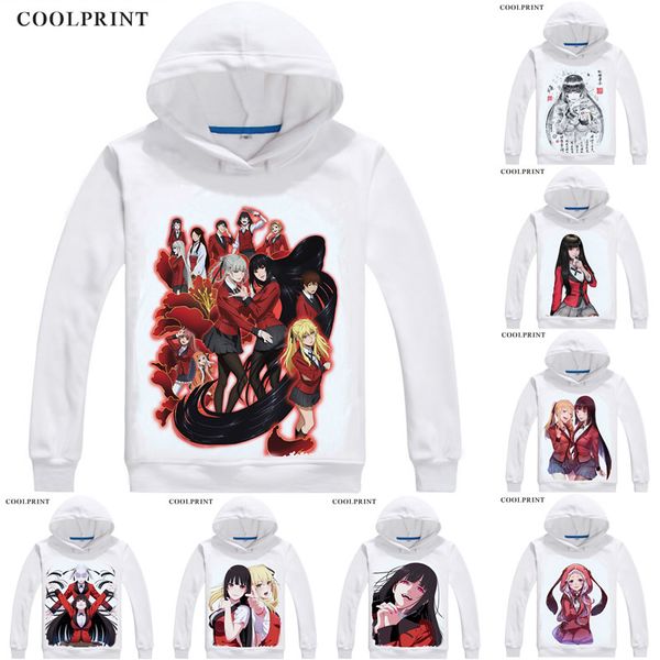 

kakegurui compulsive gambler hoodies jabami yumeko momobami kirari awesome streetwear sweatshirt streetwear custom hoodie costume hooded, Black