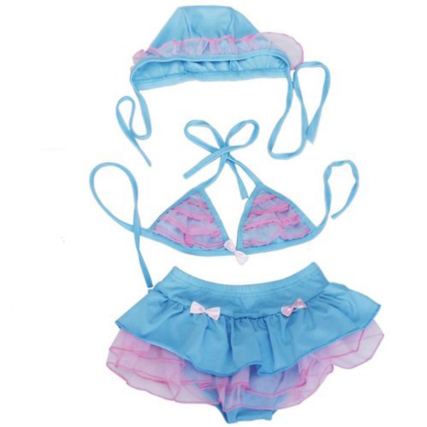 

swimwear swimsuit bikini tutu for toddlers set girls 4-5 years an-size 4 (blue