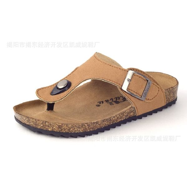 

slipper 2021 cork baby boys shoes children beach big kids sandals slippers shoe summer fashion casual home leather sflip flops 2-14 year, Black;grey