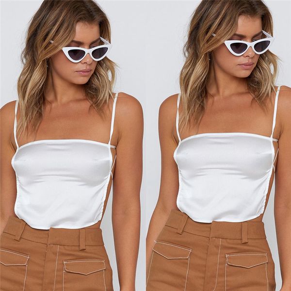 

new summer women casual tank vest sleeveless crop bralette camisole party singlet t shirt fashion clothes hot, White