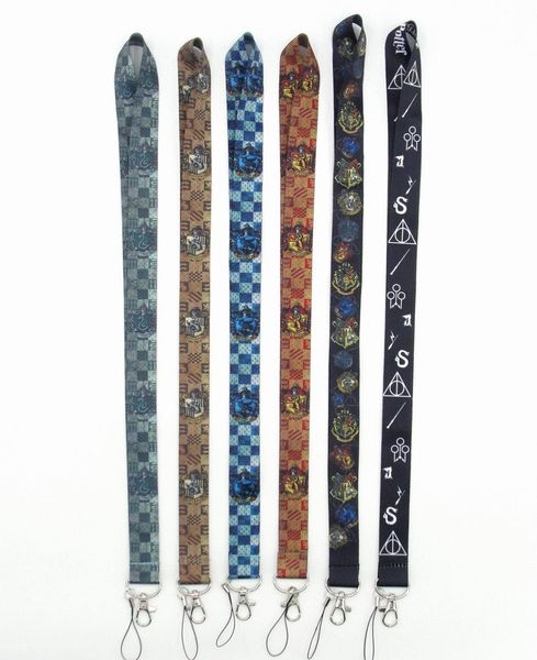 

Dhl 200pc harry potter hogwart gryffindor lytherin ravenclaw hufflepuff ymbol phone rope trap chain charm lariat lanyard keychain